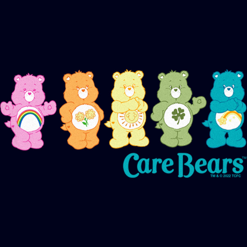 Toddler's Care Bears Colorful Logo Line Up T-Shirt