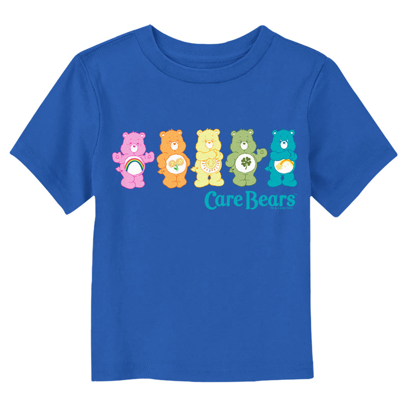 Toddler's Care Bears Colorful Logo Line Up T-Shirt