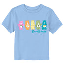 Toddler's Care Bears Colorful Logo Line Up T-Shirt