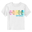 Toddler's Care Bears Colorful Logo Line Up T-Shirt