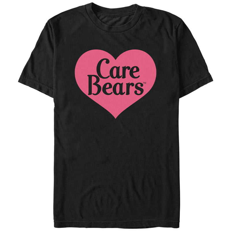 Men's Care Bears Pink Classic Heart Logo T-Shirt