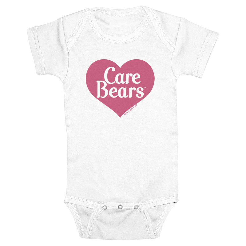 Infant's Care Bears Pink Heart Logo Onesie