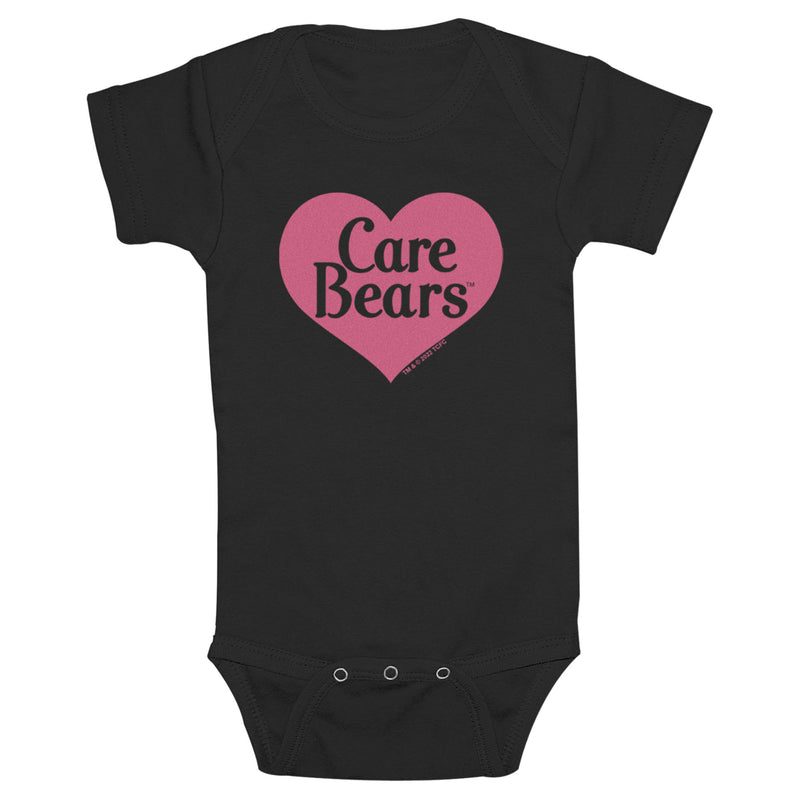 Infant's Care Bears Pink Heart Logo Onesie