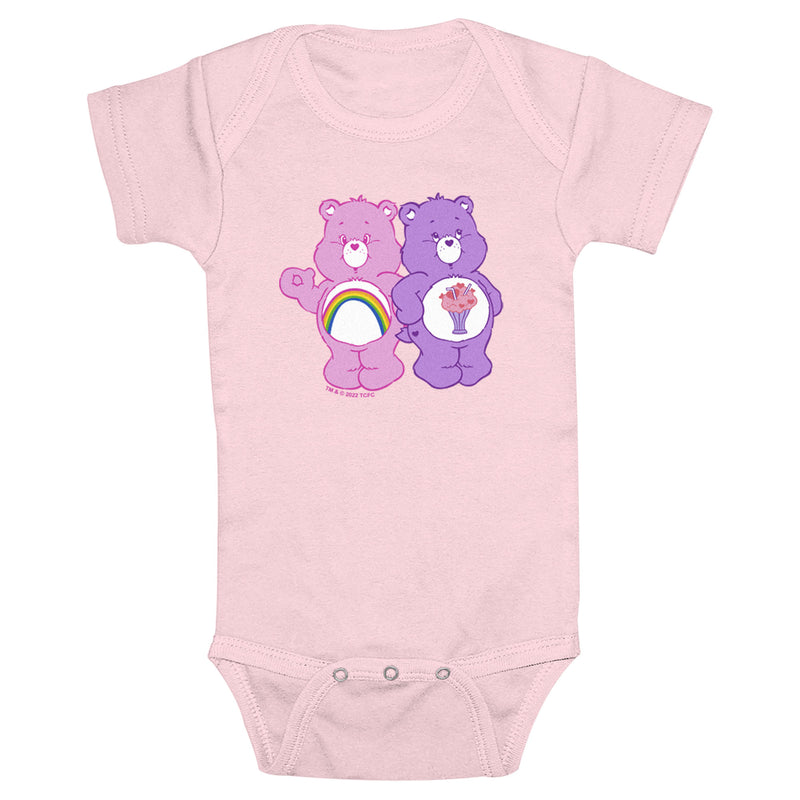 Infant's Care Bears Cheer Bear and Share Bear Onesie