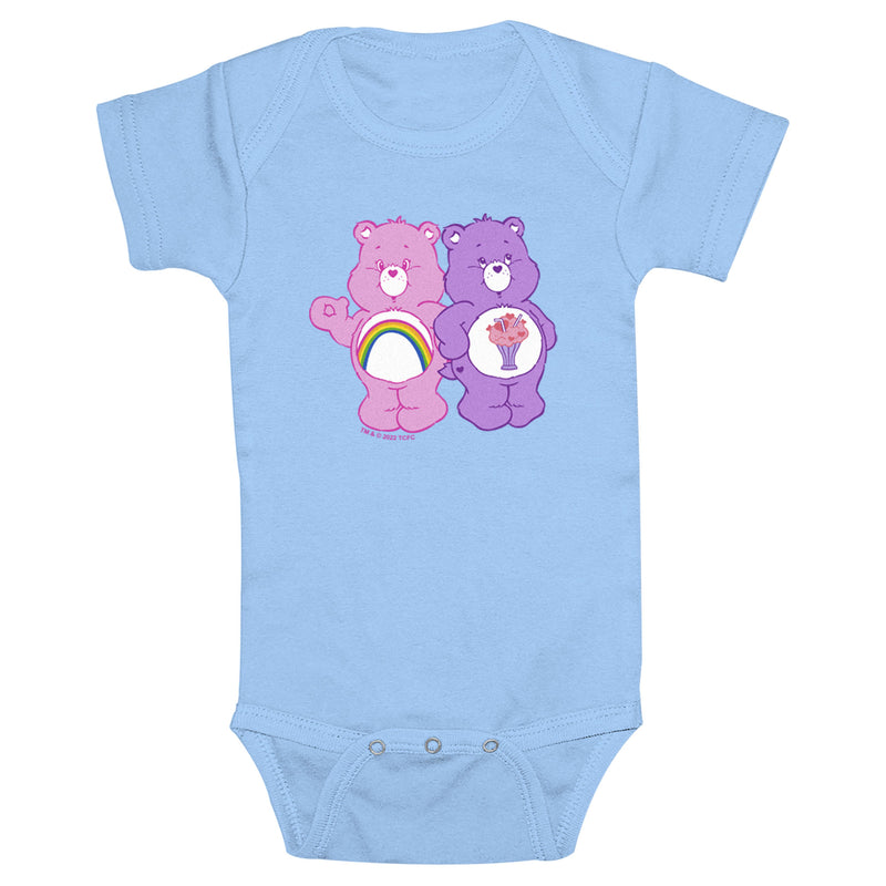 Infant's Care Bears Cheer Bear and Share Bear Onesie