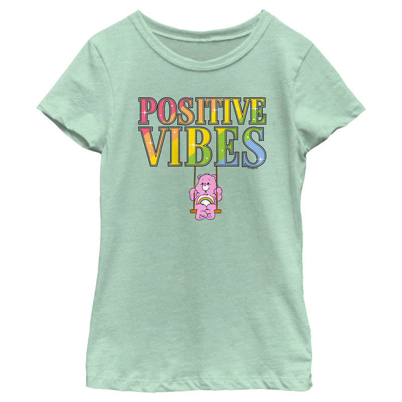 Girl's Care Bears Positive Vibes Cheer T-Shirt