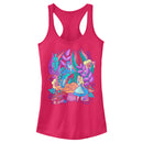 Junior's Alice in Wonderland Caterpillar and Alice Racerback Tank Top