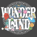 Junior's Alice in Wonderland Character Badge Racerback Tank Top