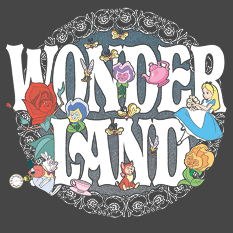 Junior's Alice in Wonderland Character Badge Racerback Tank Top