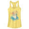 Junior's Alice in Wonderland Watercolor Alice and Dinah Racerback Tank Top