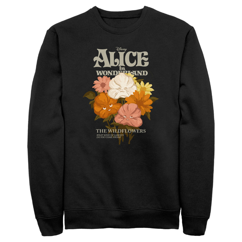 Men's Alice in Wonderland The Wildflowers Pansies Sweatshirt