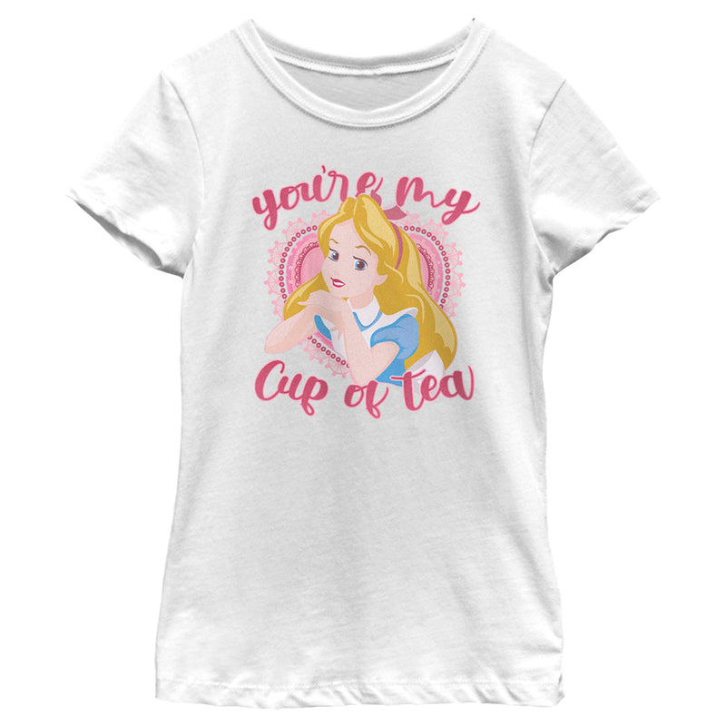 Girl's Alice in Wonderland Valentine's Day You're my Cup of Tea T-Shirt