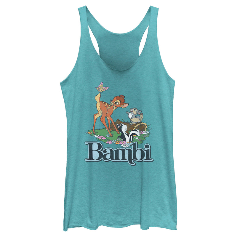 Women's Bambi Distressed Classic Scene Racerback Tank Top