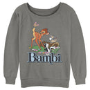 Junior's Bambi Distressed Classic Scene Sweatshirt