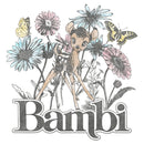 Men's Bambi Floral Sketch Pull Over Hoodie