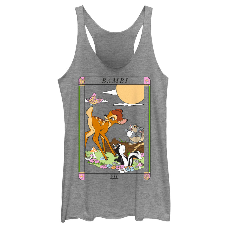 Women's Bambi Tarot Card Scene Racerback Tank Top