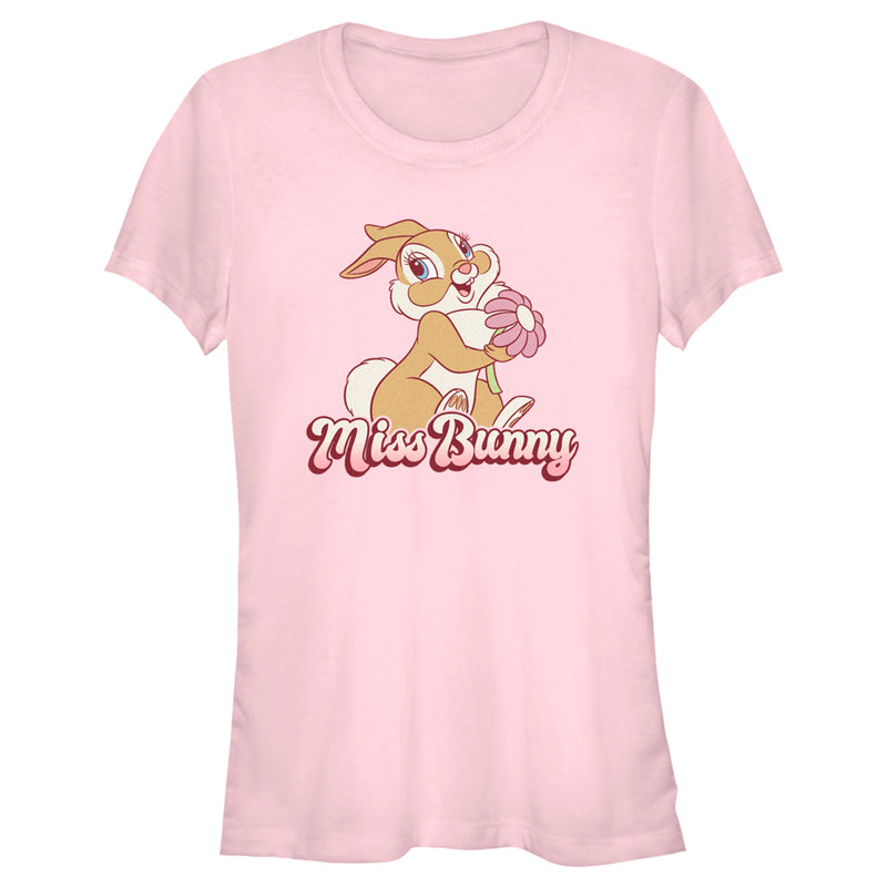 Junior's Bambi Valentine's Day Thumper Miss Bunny T-Shirt