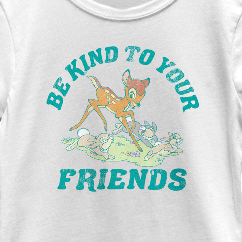 Girl's Bambi Be Kind to Your Friends T-Shirt