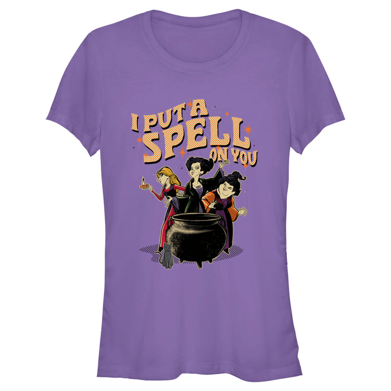 Junior's Hocus Pocus Put a Spell on You Cartoon Witches T-Shirt