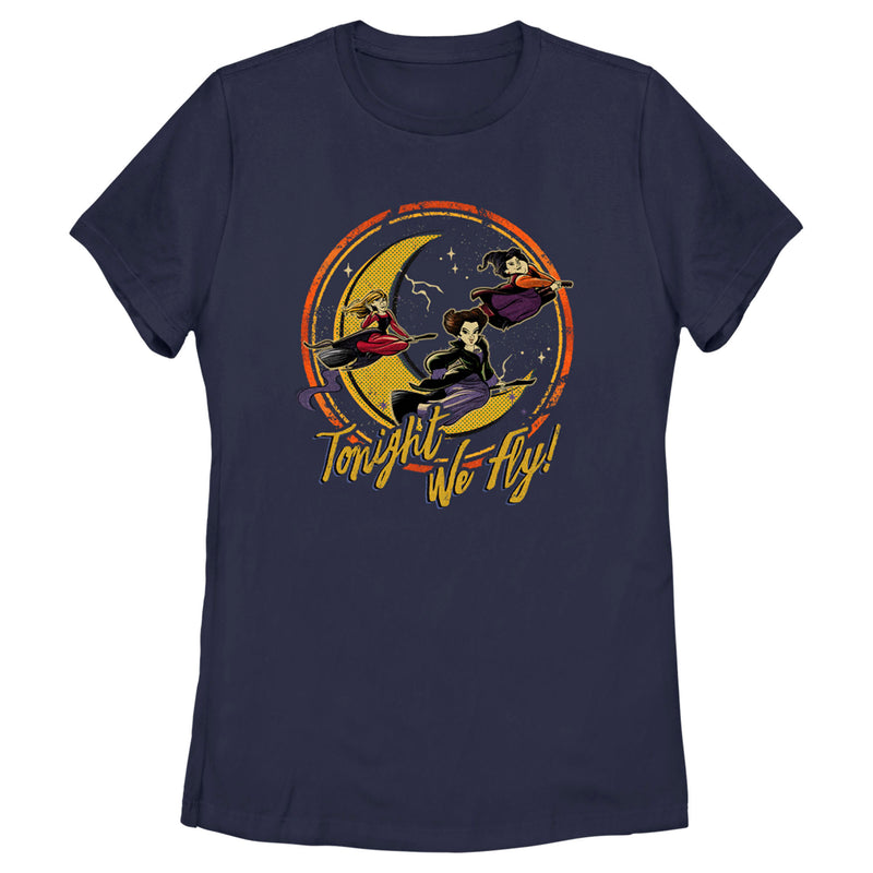 Women's Hocus Pocus Tonight We Fly Moon T-Shirt