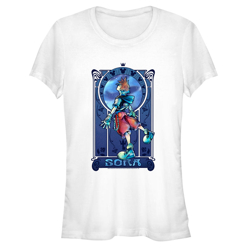 Junior's Kingdom Hearts Re: Chain of Memories Sora Mirror Portrait T-Shirt