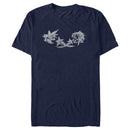 Men's Kingdom Hearts 1 Sora and Kairi Doodle T-Shirt