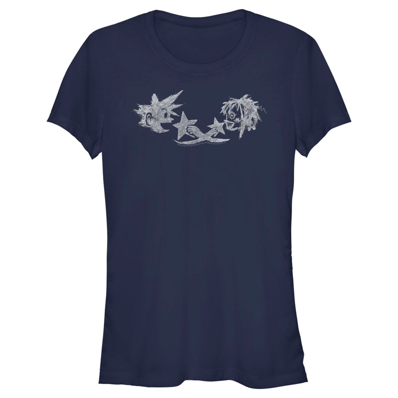 Junior's Kingdom Hearts 1 Sora and Kairi Doodle T-Shirt