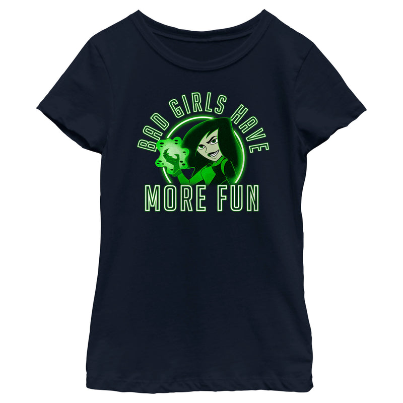 Girl's Kim Possible Neon Green Shego T-Shirt