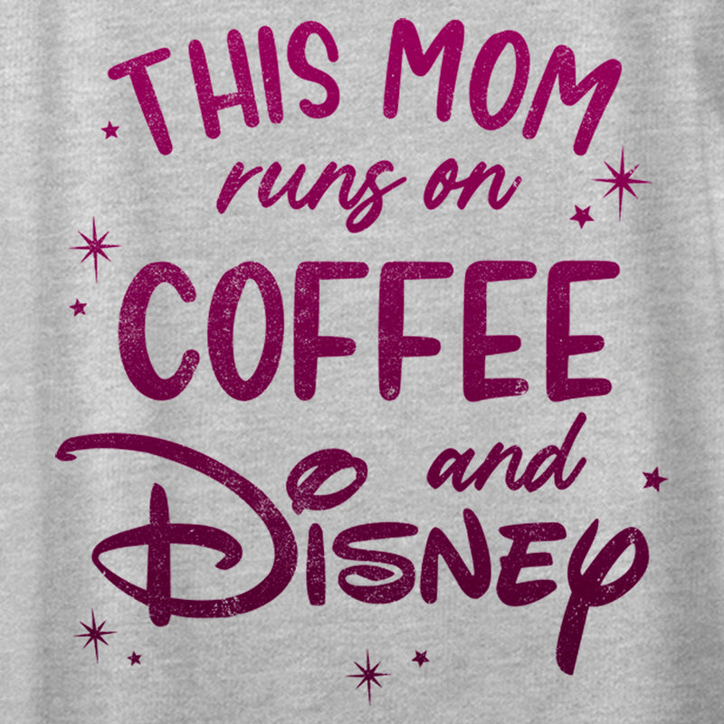 Women's Disney This Mom Runs On Coffee T-Shirt