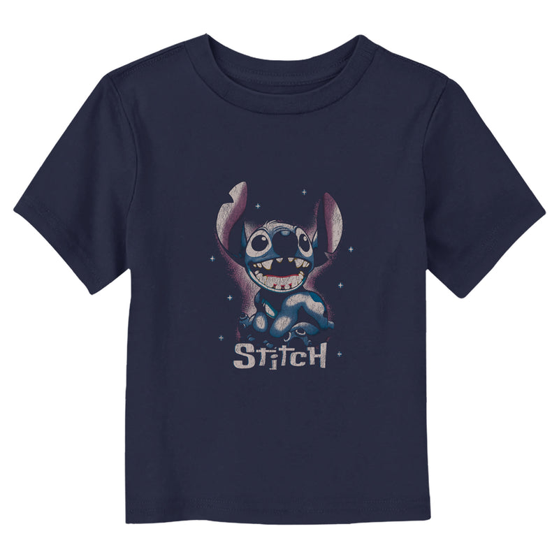 Toddler's Lilo & Stitch Distressed Airbrushed Stitch Portrait T-Shirt