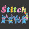 Boy's Lilo & Stitch Colorful Action Poses Stitch T-Shirt