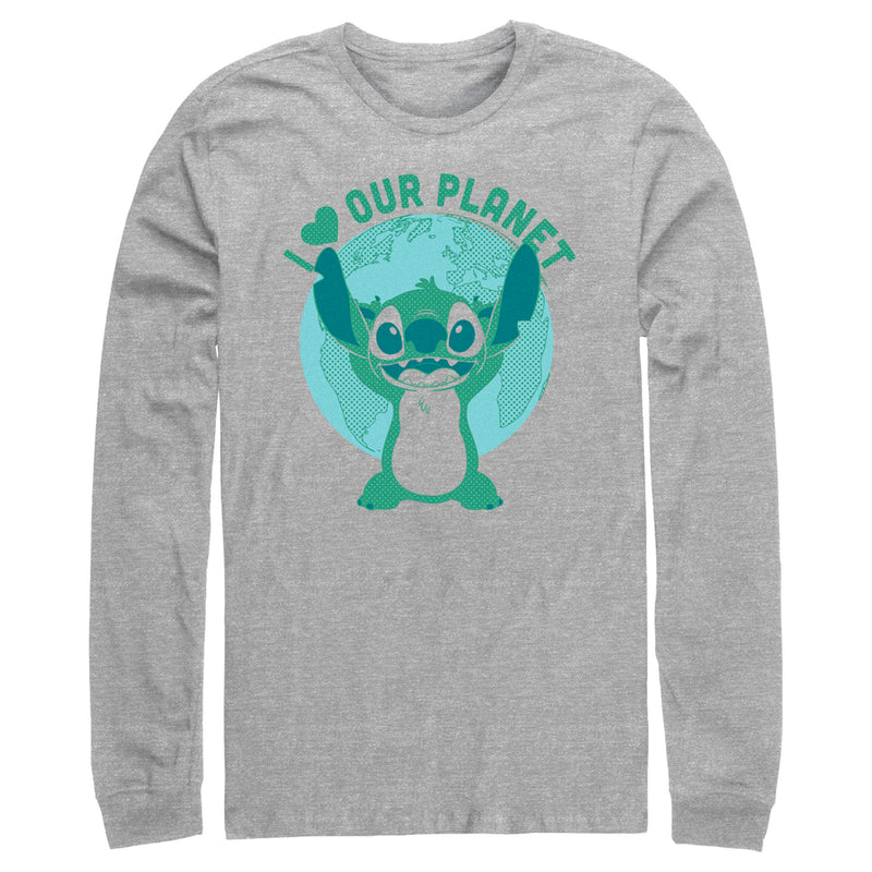 Men's Lilo & Stitch I Heart Our Planet Long Sleeve Shirt