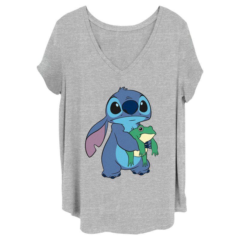 Junior's Lilo & Stitch Froggie Stitch T-Shirt