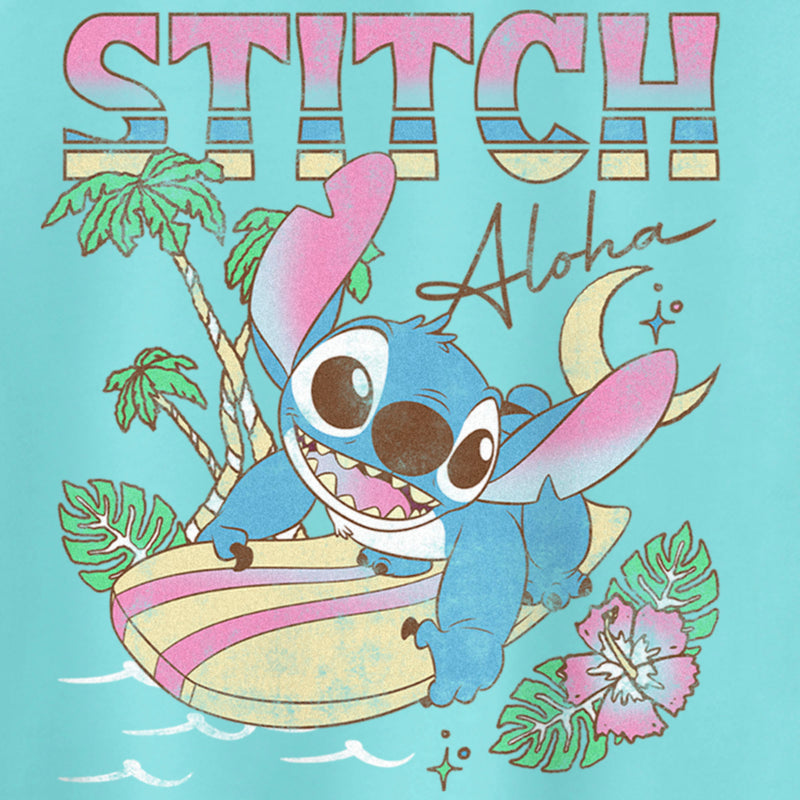 Junior's Lilo & Stitch Surfing Stitch Racerback Tank Top