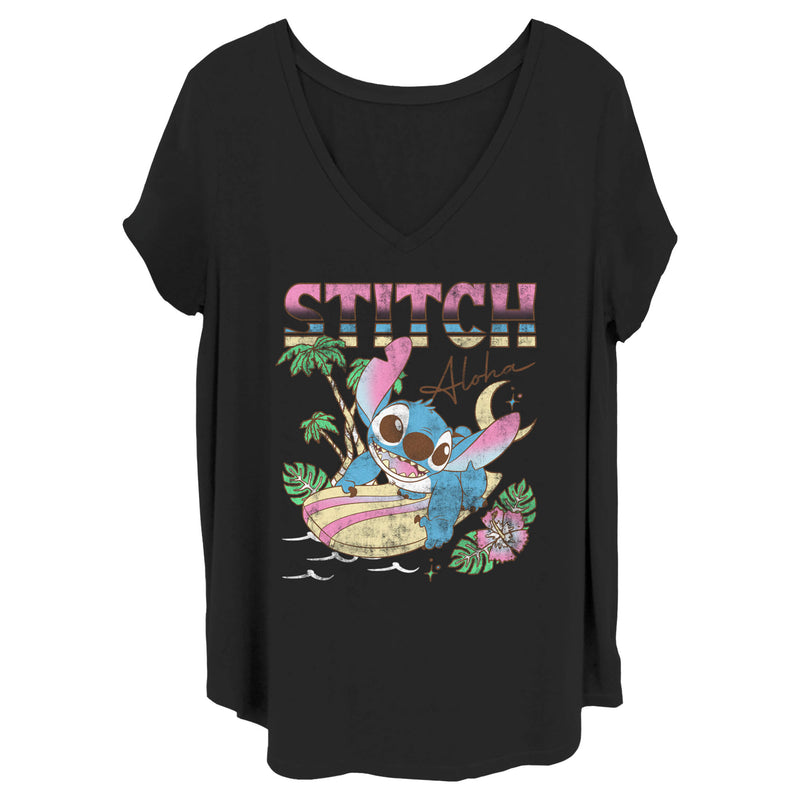 Junior's Lilo & Stitch Surfing Stitch T-Shirt