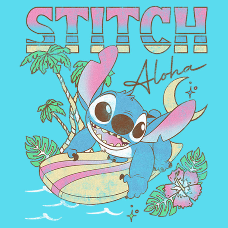 Girl's Lilo & Stitch Surfing Aloha Stitch T-Shirt