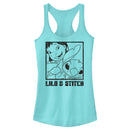Junior's Lilo & Stitch Snapshot with Attitude Racerback Tank Top