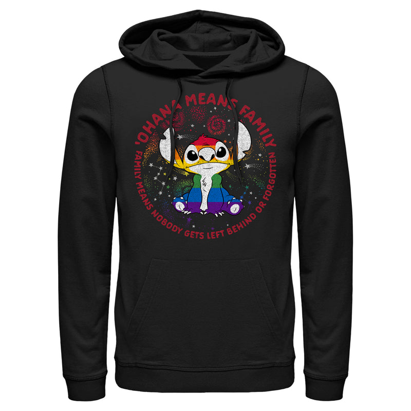 Men's Lilo & Stitch Ohana Rainbow Pride Pull Over Hoodie