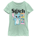 Girl's Lilo & Stitch Cute Faces Stitch T-Shirt