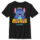 Boy's Lilo & Stitch Believe in Aliens T-Shirt