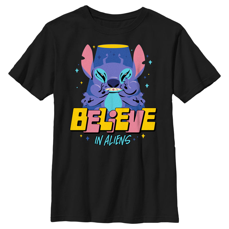 Boy's Lilo & Stitch Believe in Aliens T-Shirt