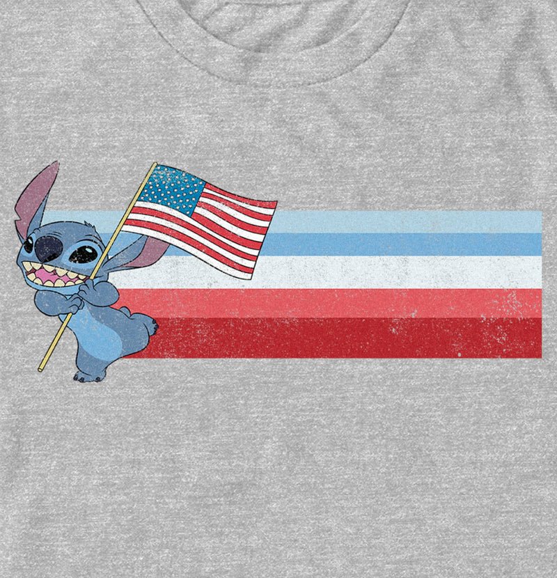 Men's Lilo & Stitch Flying the American Flag T-Shirt