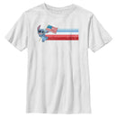 Boy's Lilo & Stitch Flying the American Flag T-Shirt