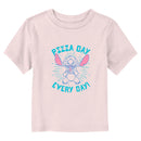 Toddler's Lilo & Stitch Pizza Day Every Day Lined Stitch T-Shirt