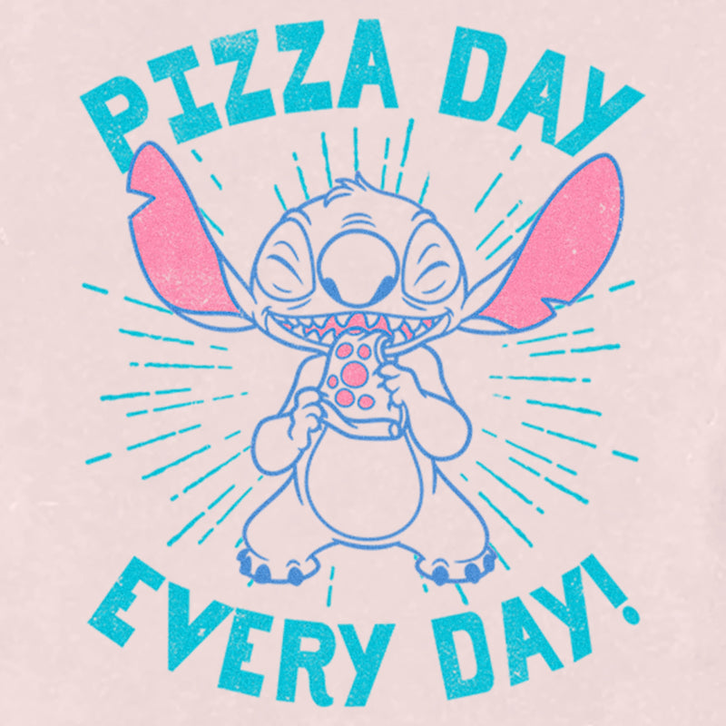 Toddler's Lilo & Stitch Pizza Day Every Day Lined Stitch T-Shirt