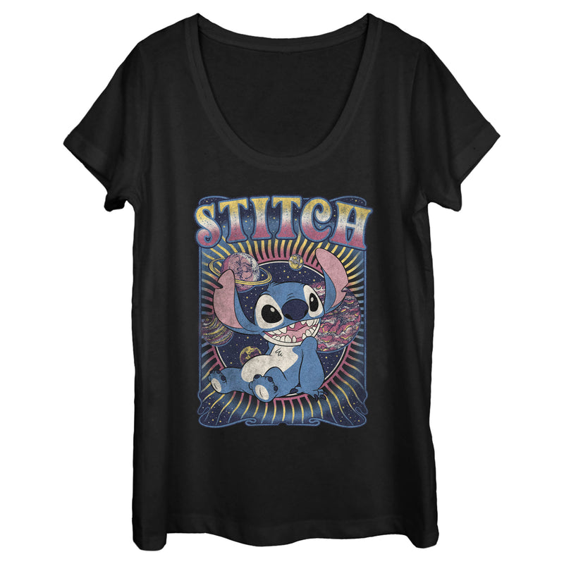 Women's Lilo & Stitch Distressed Planets Stitch T-Shirt