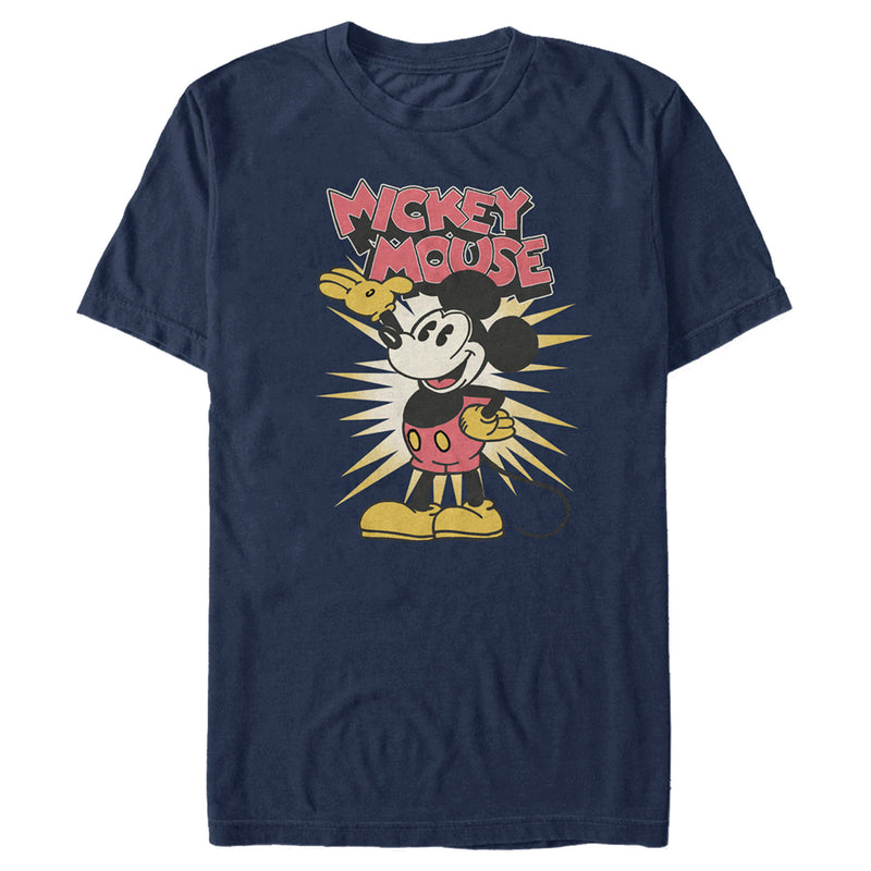 Men's Mickey & Friends Retro Mickey Mouse Greeting T-Shirt