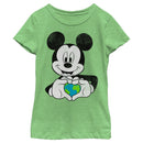 Girl's Mickey & Friends Mickey Mouse Earth Heart T-Shirt