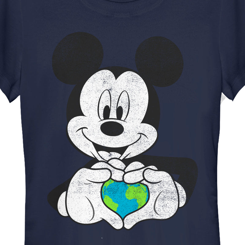 Junior's Mickey & Friends Love the World T-Shirt