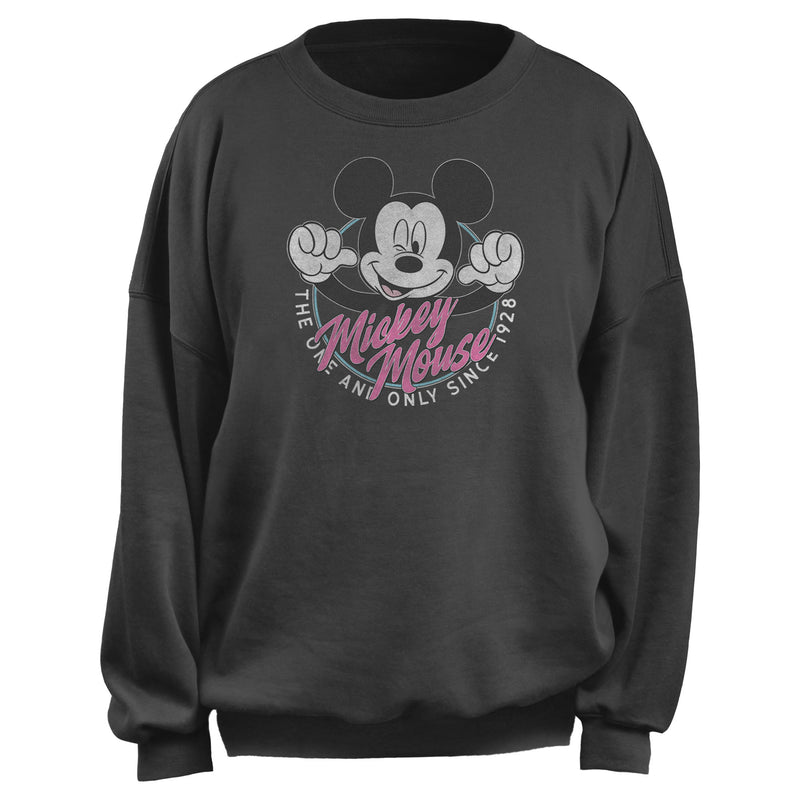 Junior's Mickey & Friends Distressed One and Only Mouse Sweatshirt